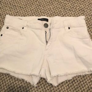 White jean shorts